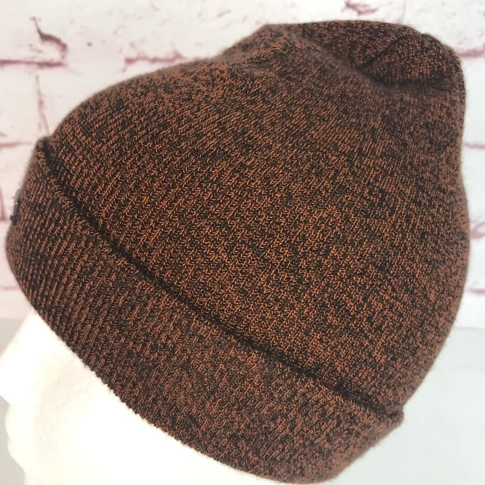 EASTERN MOUNTAIN SPORTS Unisex beanie knit cap hat  brown and black One Size NWT - Picture 9 of 16
